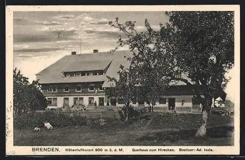 AK Brenden, Gasthaus zum Hirschen von Ad. Isele