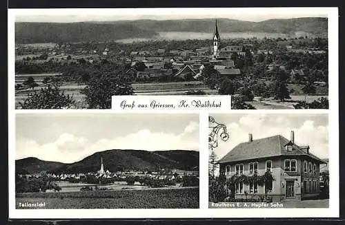 AK Griessen /Kr. Waldshut, Kaufhaus E. A. Hupfer Sohn, Teilansichten