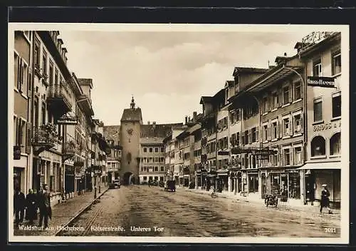 AK Waldshut, Kaiserstrasse, Unteres Tor, Hotel Rebstock
