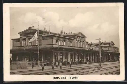 AK Düren /Rhld., Bahnhof
