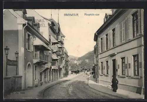 AK Badenweiler, Blick in die Hauptstrasse