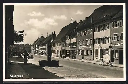 AK Kenzingen, Strassenpartie mit Gasthaus zum Prinzen