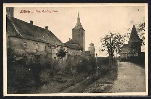 AK Iphofen, Blick in eine Strasse