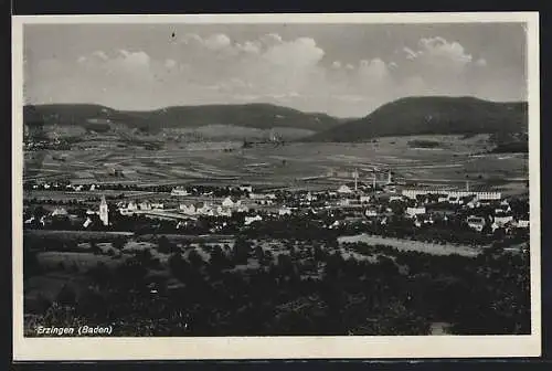 AK Erzingen /Baden, Teilansicht mit Kirche