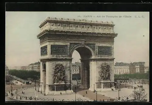 AK Paris, L`Arc de Triomphe, Triumphbogen