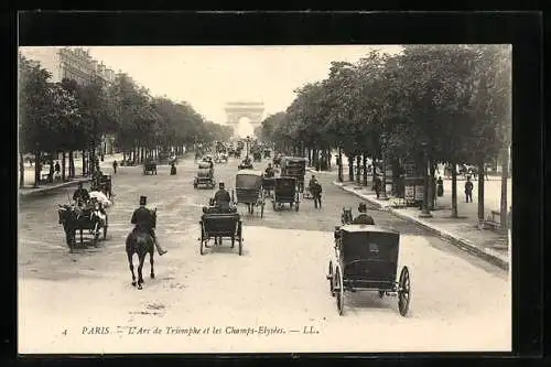 AK Paris, L`Arc de Triomphe, Triumphbogen