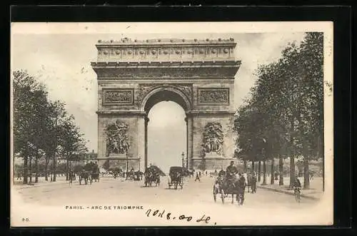 AK Paris, L`Arc de Triomphe, Triumphbogen