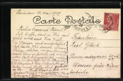 AK Paris, L`Arc de Triomphe, Triumphbogen