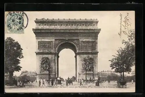 AK Paris, L`Arc de Triomphe, Triumphbogen