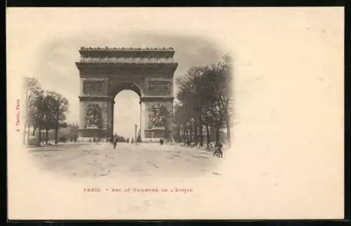 AK Paris, L`Arc de Triomphe, Triumphbogen