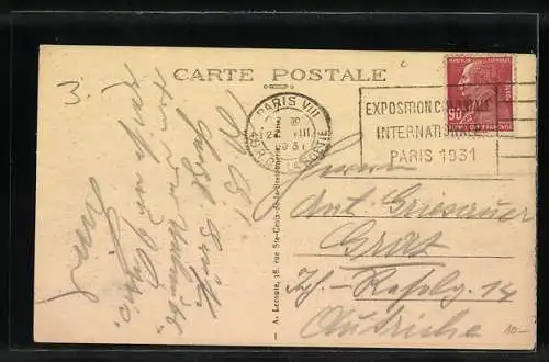 AK Paris, L`Arc de Triomphe, Triumphbogen