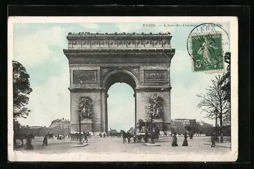 AK Paris, L`Arc de Triomphe, Triumphbogen