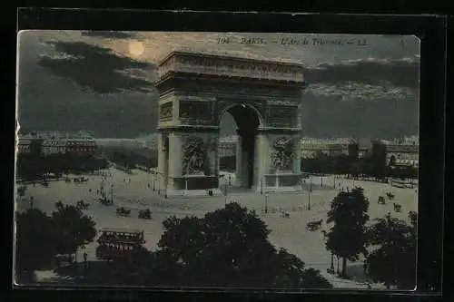 AK Paris, L`Arc de Triomphe, Triumphbogen