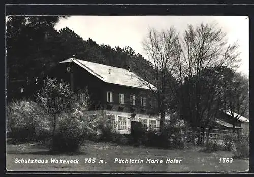 AK Schutzhaus Waxeneck, Pächterin Marie Hofer