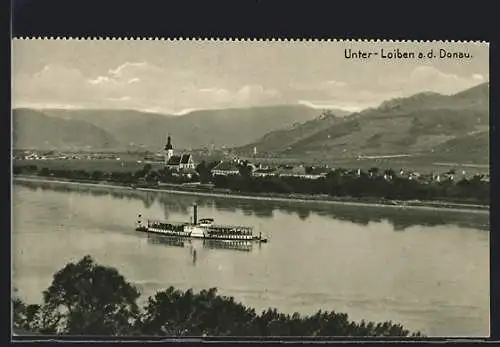 AK Unter-Loiben a. d. Donau, Totalansicht aus der Vogelschau