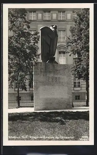 AK Innsbruck, Kriegerdenkmal vor der Universität
