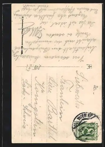 AK Neusiedl am See, Segelboot bei Abendstimmung auf dem Neusiedlersee