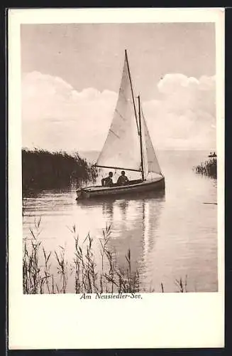 AK Neusiedl am See, Segelboot auf dem Neusiedler-See