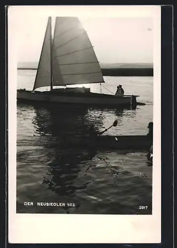 AK Neusiedl am See, Boote auf dem Neusiedlersee