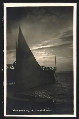 AK Neusiedl am See, Abendstimmung am Neusiedlersee