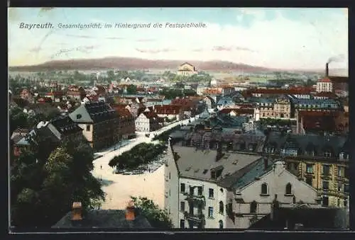 AK Bayreuth, Ortsansicht mit Blick auf die Festspielhalle