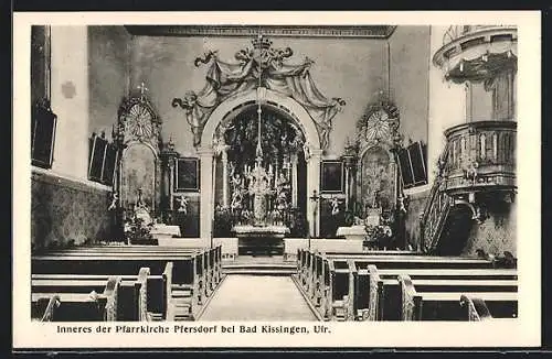 AK Pfersdorf b. Bad Kissingen /Ufr., Inneres der Pfarrkirche
