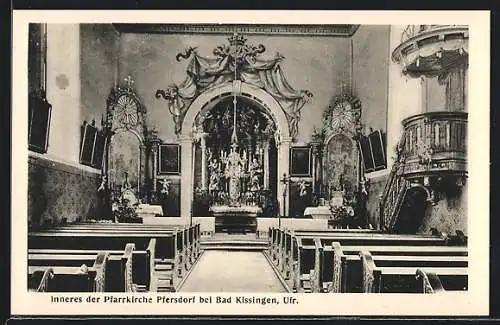 AK Pfersdorf b. Bad Kissingen /Ufr., Inneres der Pfarrkirche