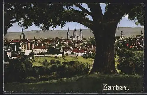 AK Bamberg, Stadtansicht aus der Ferne