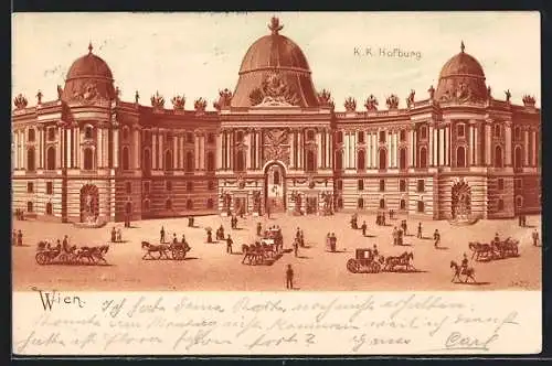Lithographie Wien, K. K. Hofburg