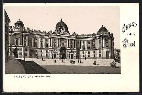 Lithographie Wien, Kaiserliche Hofburg