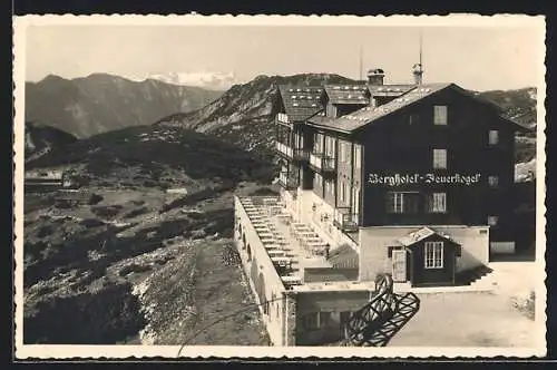 AK Ebensee, Berghotel Feuerkogel mit Dachstein