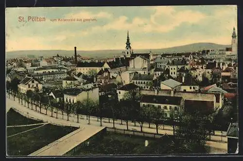 AK St. Pölten, Ortsansicht vom Kaiserwald gesehen