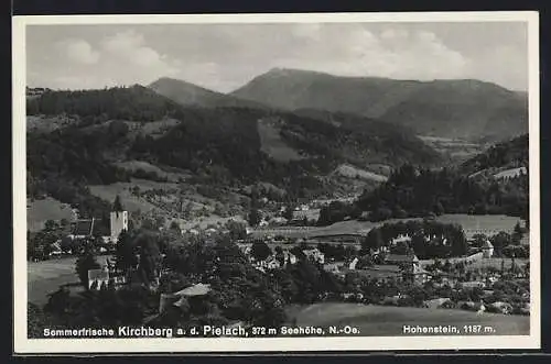 AK Kirchberg a. d. Pielach, Totalansicht mit Hohenstein