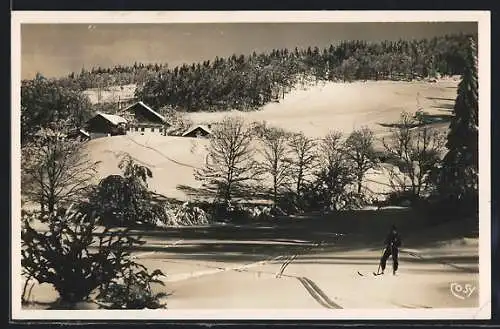 AK Salzburg, Erholungsheim und Ausflugsort Erentrudisalpe im Winter