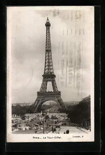 AK Paris VII, La Tour Eiffel, Eiffelturm