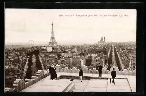AK Paris, La Tour Eiffel, Eiffelturm, Panorama