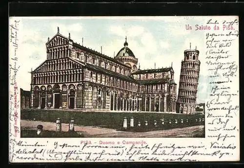 AK Pisa, La Torre Pendente, Der schiefe Turm von Pisa, Duomo e Campanile