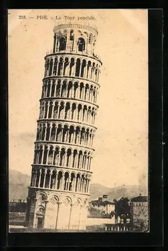 AK Pisa, La Torre Pendente, Der schiefe Turm von Pisa