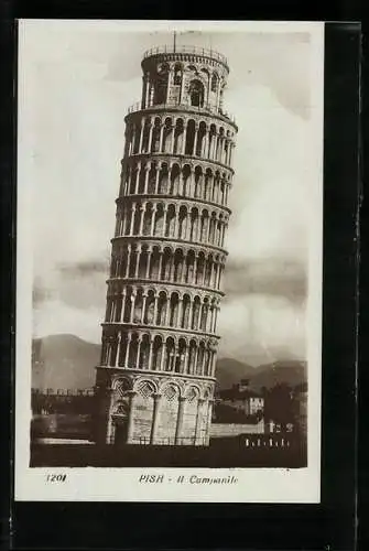 AK Pisa, Il Campanile, La Torre Pendente, Der schiefe Turm von Pisa