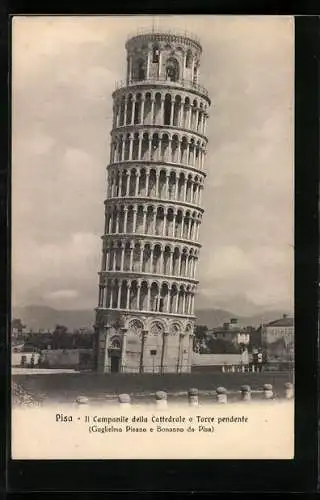 AK Pisa, La Torre Pendente, Der schiefe Turm von Pisa, Il Campanile della Cattedrale