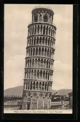 AK Pisa, La Torre Pendente, Der schiefe Turm von Pisa