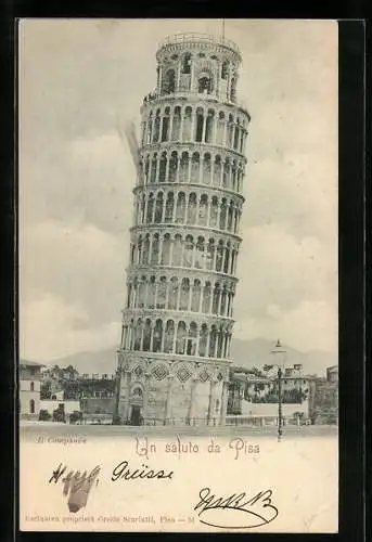 AK Pisa, La Torre Pendente, Der schiefe Turm von Pisa, Il Campanile