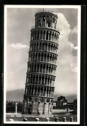 AK Pisa, La Torre Pendente, Der schiefe Turm von Pisa