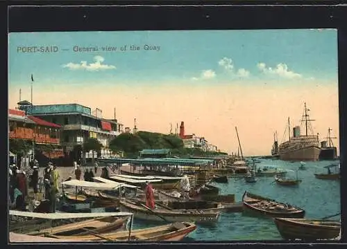 AK Port-Said, General View of the Quai