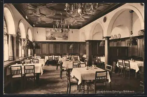 AK München, Kurtz Weinrestaurant mit Innenansicht, Augustinerstrasse 1