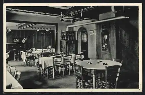 AK Bickensohl am Kaiserstuhl, Gasthaus zum Engel W. Grün, Innenansicht