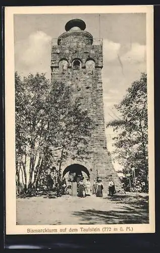 AK Schotten, Bismarckturm auf dem Taufstein