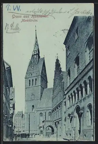 Mondschein-AK Hannover, Partie an der Marktkirche