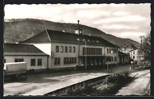 AK Ebingen, Bahnhof mit Strasse