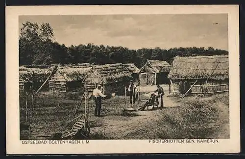 AK Boltenhagen / Ostseebad, Fischerhütten gen. Kamerun